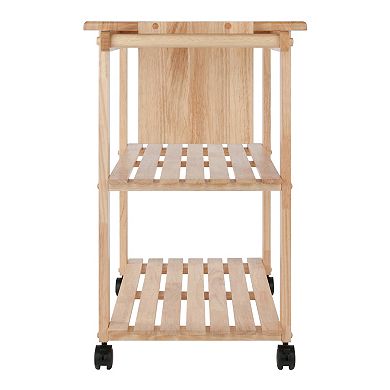 Winsome Knife Block and Cutting Board Kitchen Cart