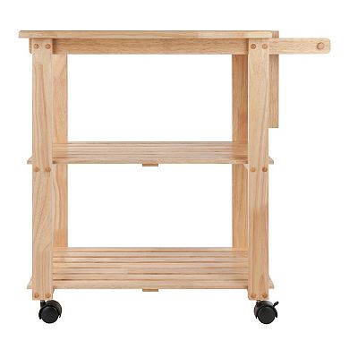 Winsome Knife Block and Cutting Board Kitchen Cart