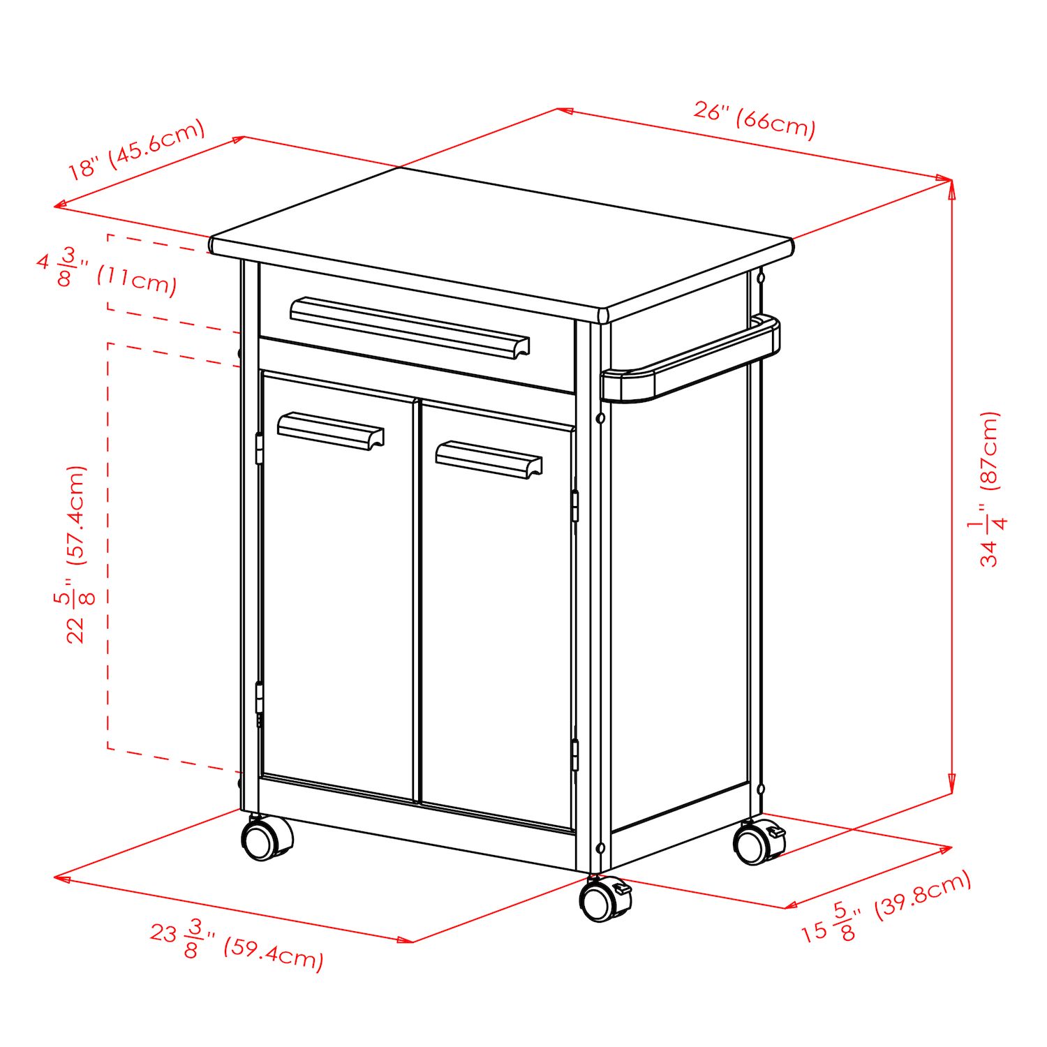 Winsome Storage Kitchen Cart   1102194 ALT99