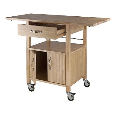 Winsome Drop-Leaf Kitchen Cart