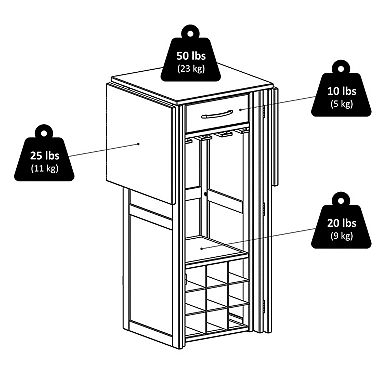 Winsome Expandable Wine Bar