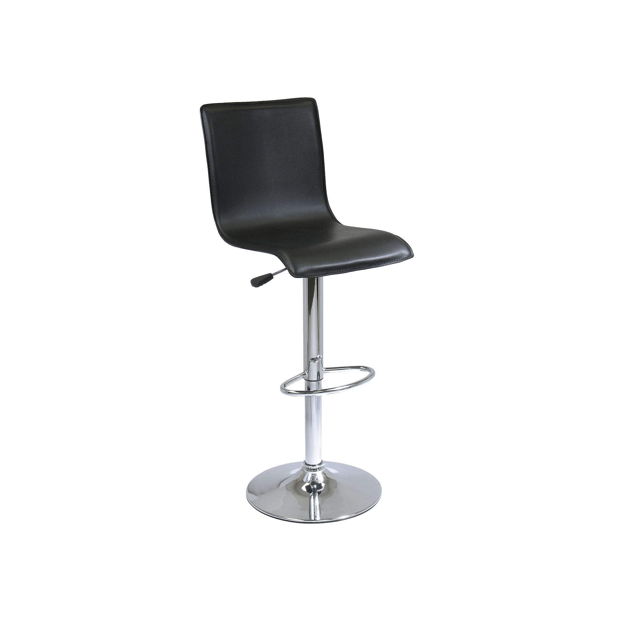 Winsome Airlift Adjustable Bar Stool, Black