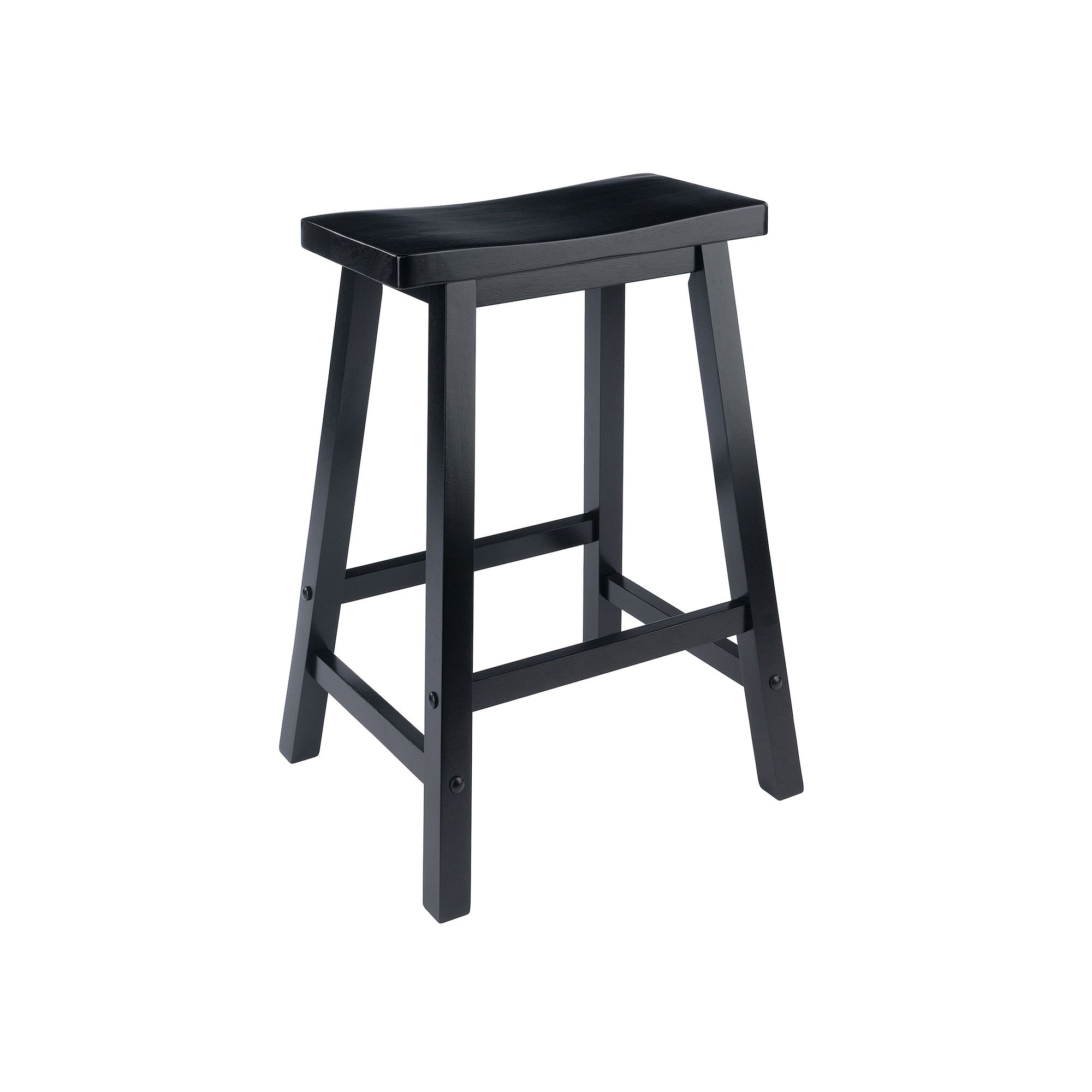 Winsome 24-in. Saddle Seat Stool, Black