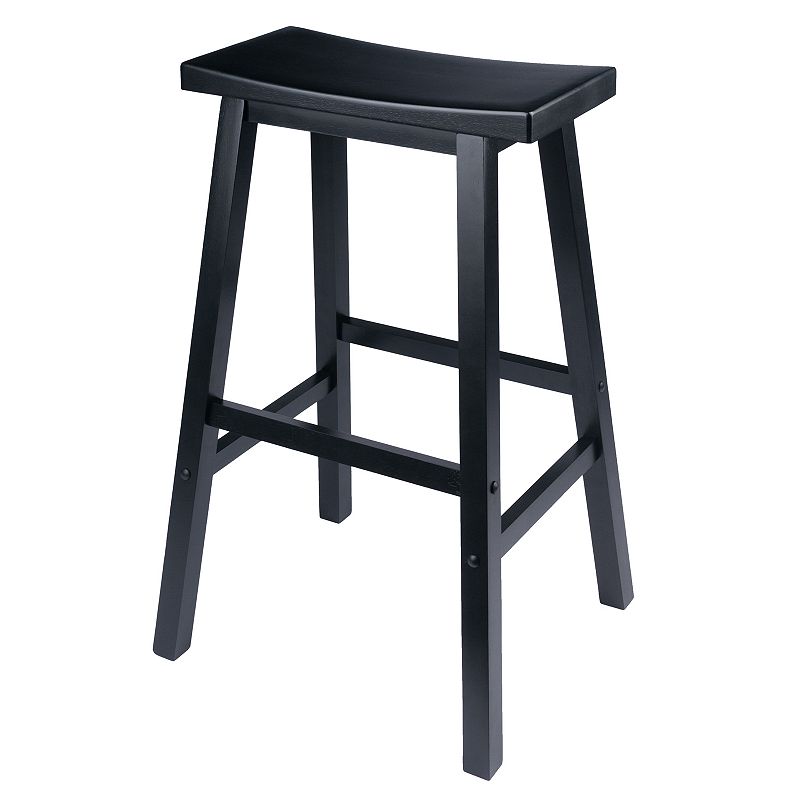 Winsome 29-in. Saddle Seat Stool, Black, Furniture