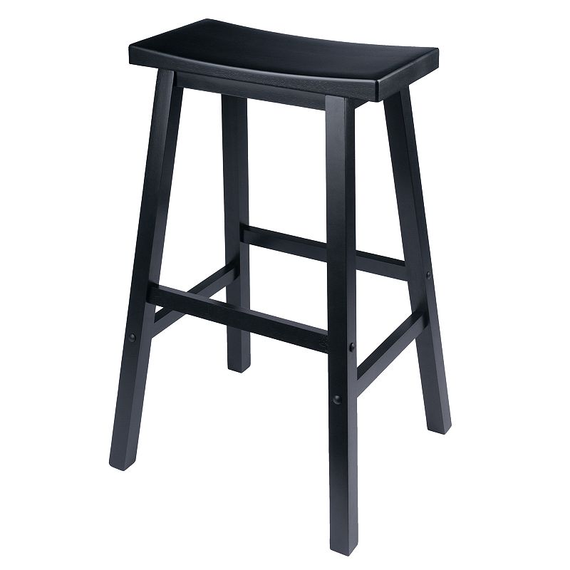 92938065 Winsome 29-in. Saddle Seat Stool, Black, Furniture sku 92938065