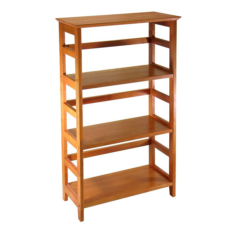 Winsome 4-Tier Bookshelf, Beig/Green, Furniture