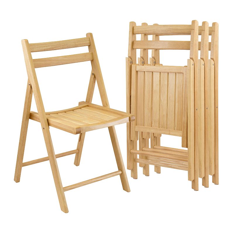 92939227 Winsome 4-pc. Folding Chair Set, Beig/Green, Furni sku 92939227