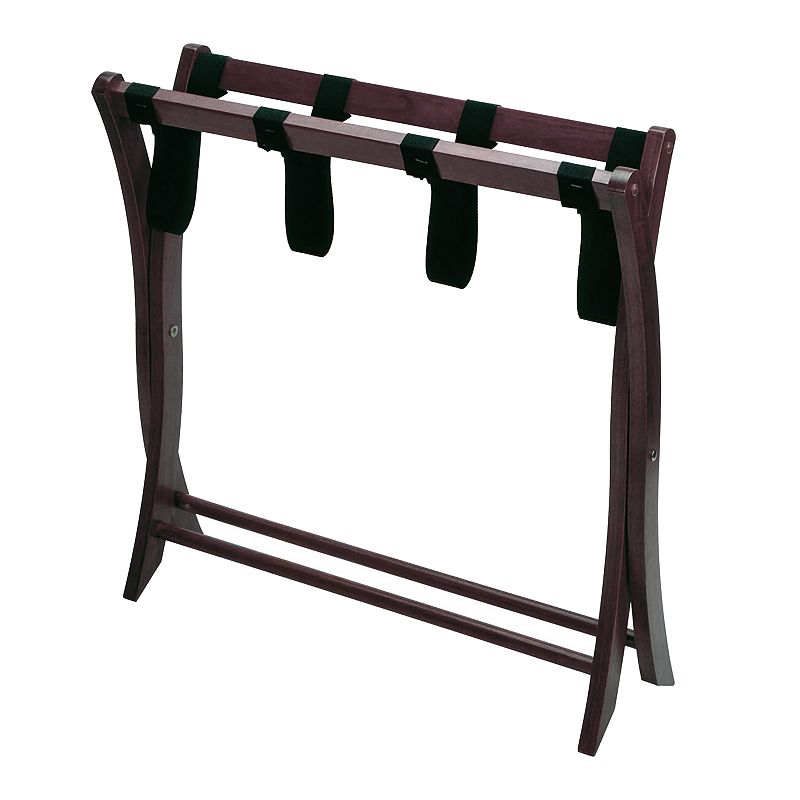 Winsome Folding Luggage Rack, Brown, Furniture