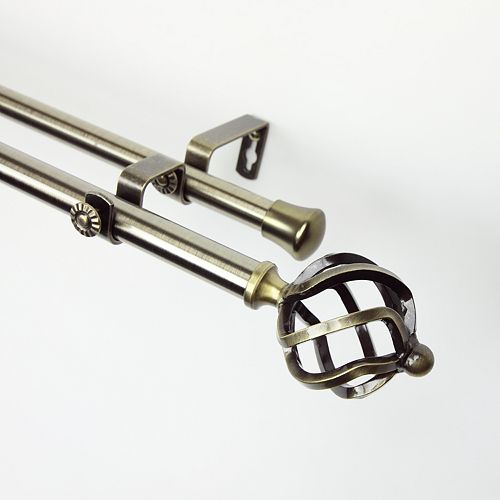 Rod Desyne Twist Adjustable Double Curtain Rod – 48” – 84”