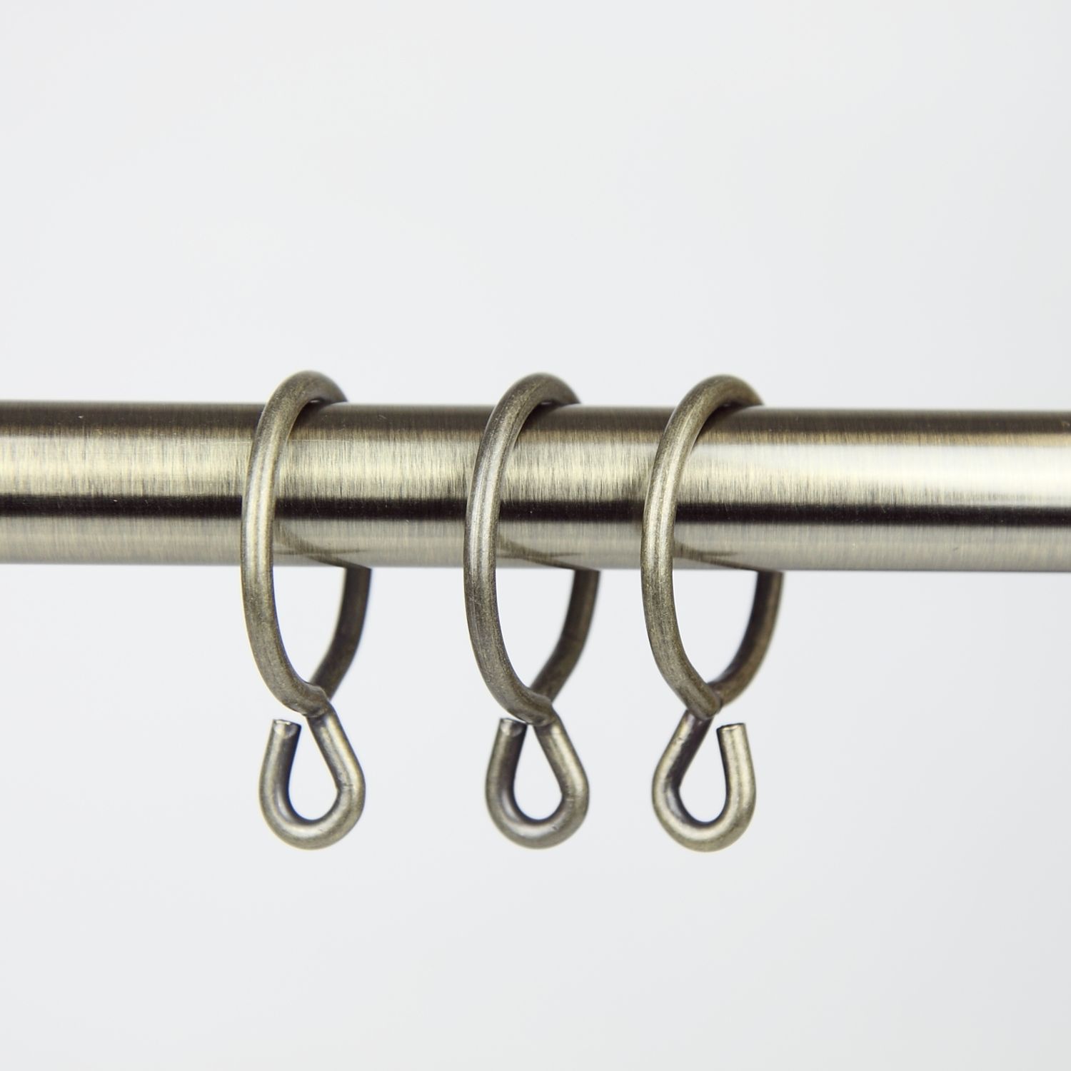 Rod Desyne 10-Pack 2.25-in Black Steel Curtain Rings at