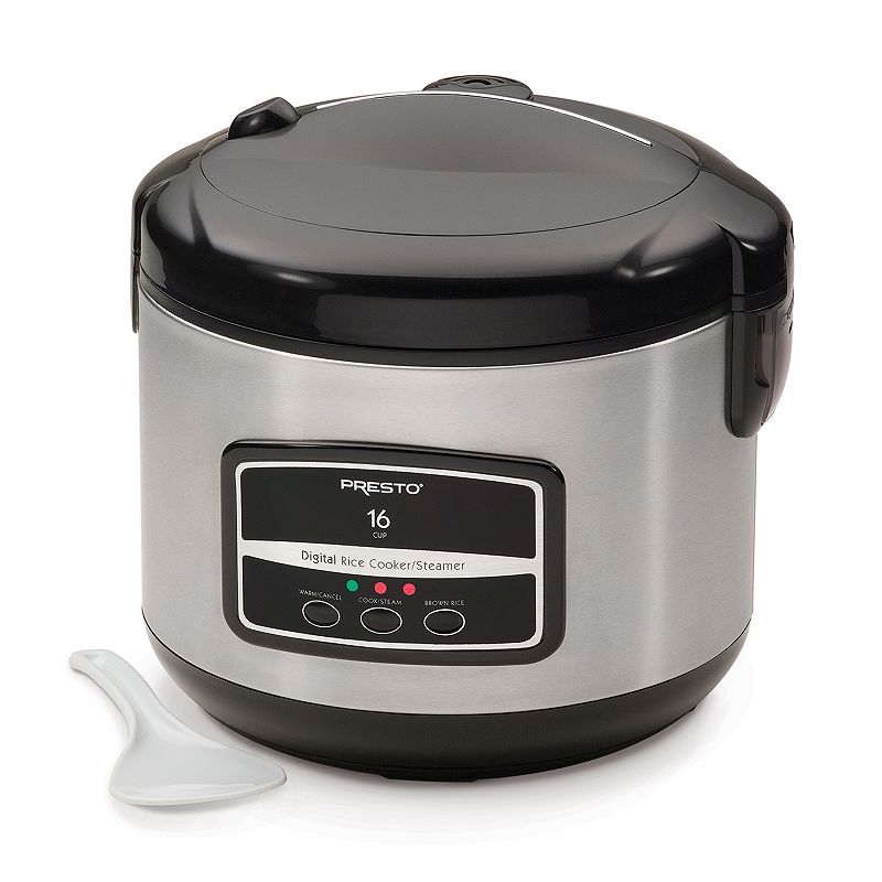 Presto 16-Cup Digital Rice Cooker, Black