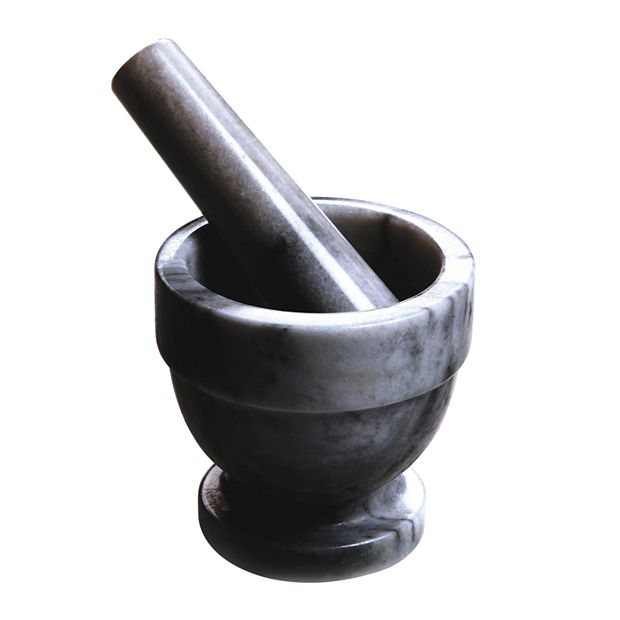 Fox Run 3837 8 White Marble Mortar and Pestle Set