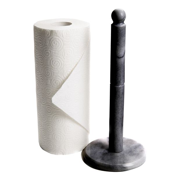 Black marble outlet kitchen roll holder