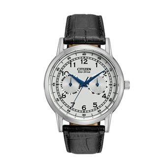 Citizen Eco-Drive Men's Leather Watch - AO9000-06B