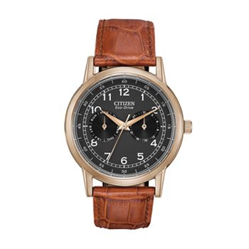 Citizen Eco-Drive Men's Leather Watch - AO9003-08E