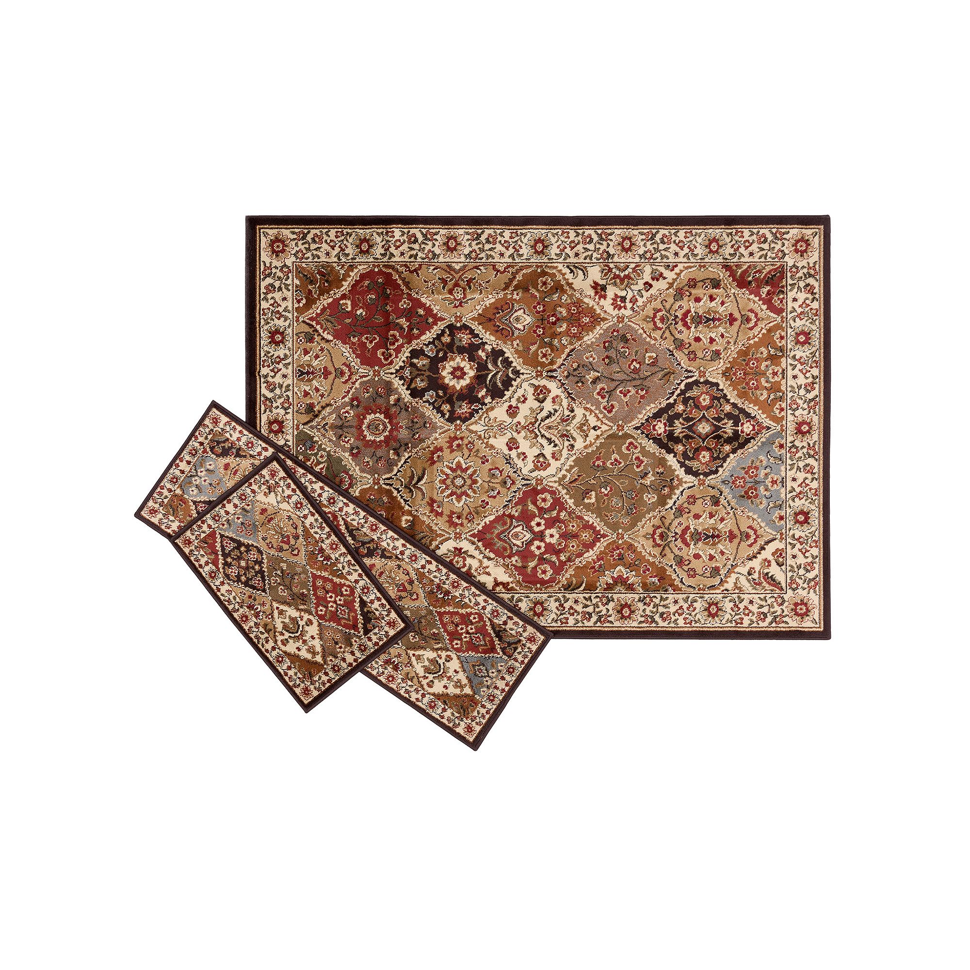 KHL Rugs Traditional Abstract 3-pc. Rug Set, Multi