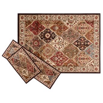 KHL Rugs Traditional Abstract 3 pc Rug Set