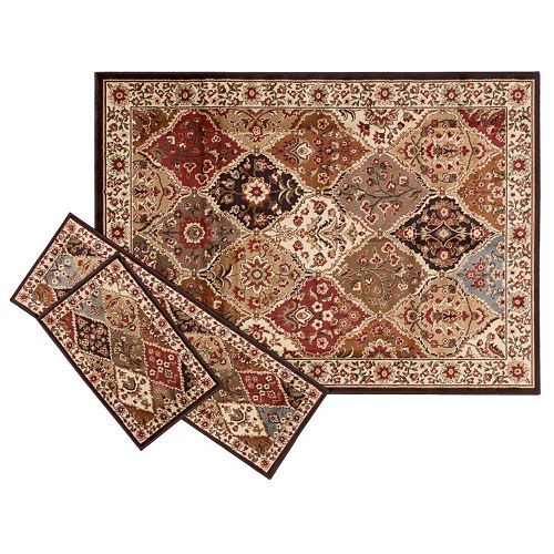 KHL Rugs Traditional Abstract 3pc. Rug Set
