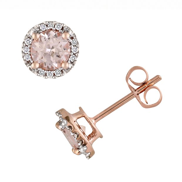 Rose Gold and Pink Earrings - Rhinestone Earrings - Lulus