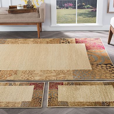 KHL Rugs Transitional Floral 3-pc. Rug Set