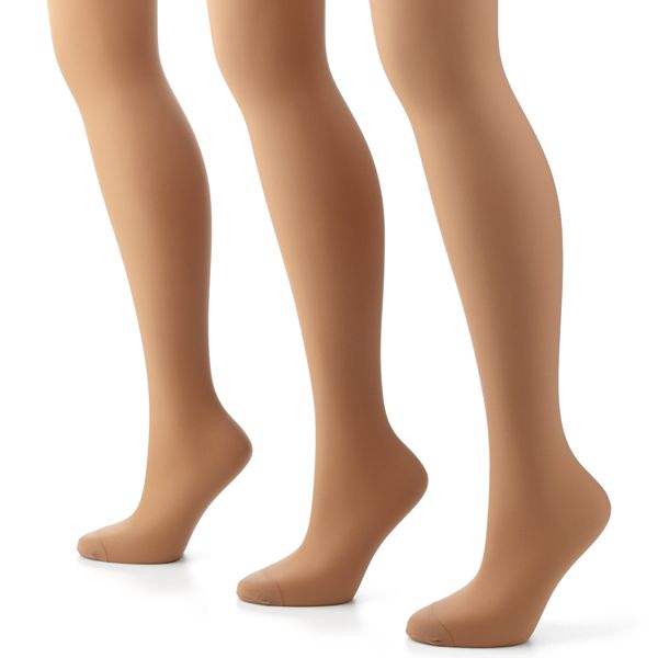 Hanes 3pk. Silk Reflections ControlTop Silky Sheer Pantyhose