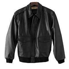 Men s Black Leather Jackets Kohl s