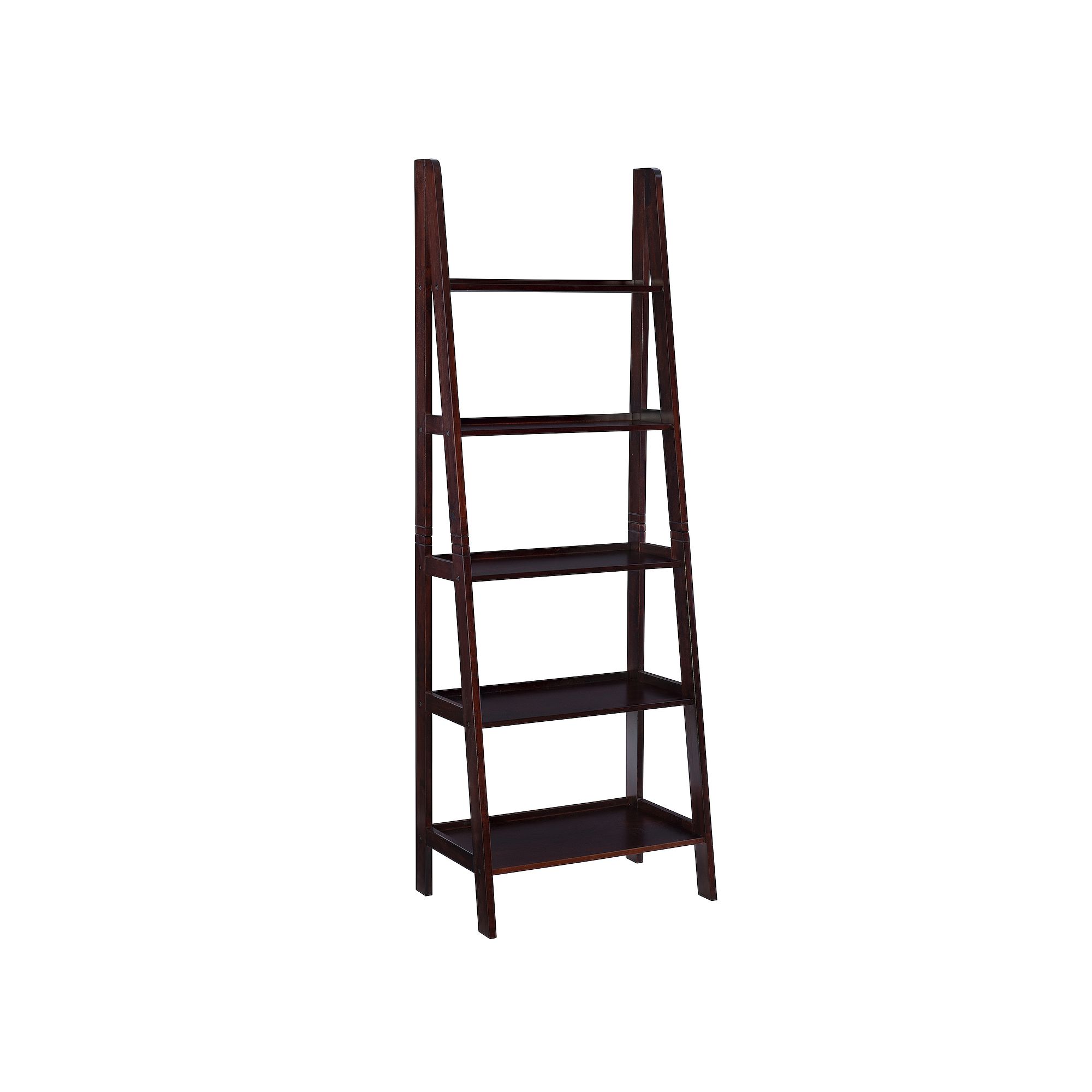 Linon 5-Tier Bookshelf, Brown