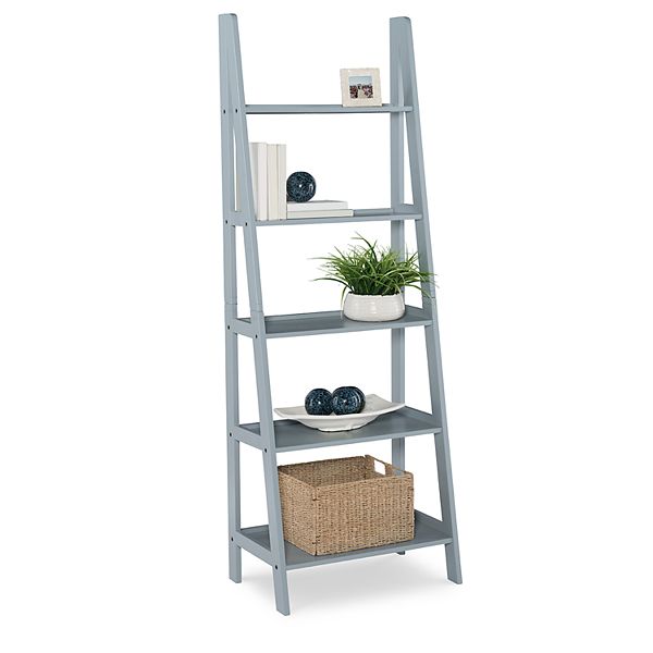 Linon 5-Tier Bookshelf - Gray