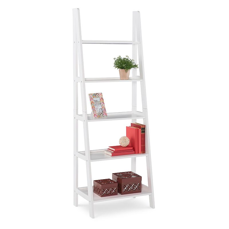 Linon 5-Tier Bookshelf, White