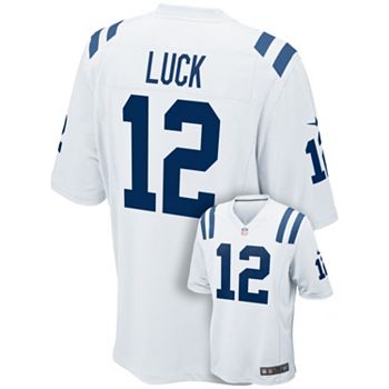 NFL Indianapolis Colts Andrew Luck 12 Nike On Field White Jersey Woman M