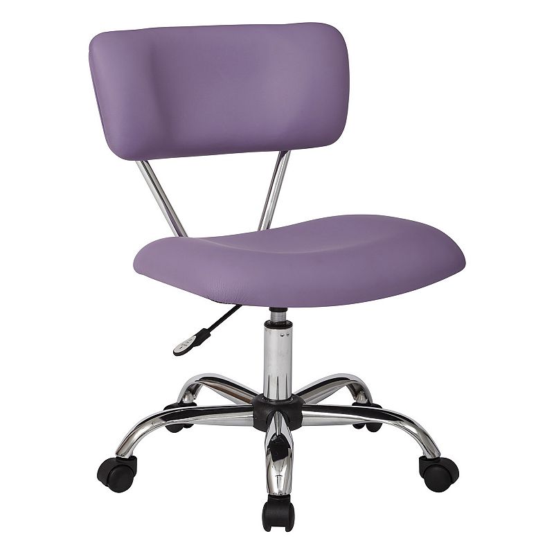 OSP Home Furnishings Avenue Six Task Chair, Purple, Furniture