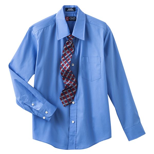 Boys 820 Chaps ButtonDown Shirt & Tie Set