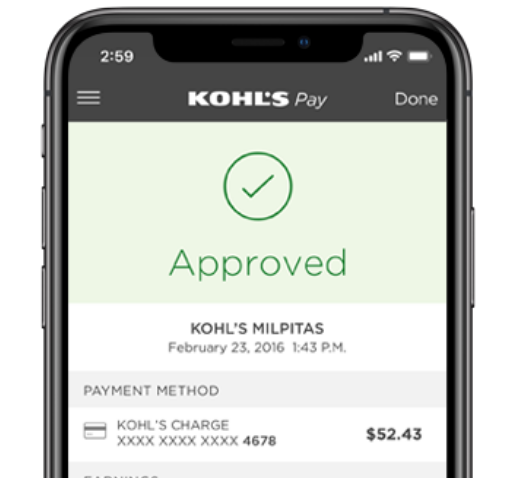 Smart Phone with Kohl's Pay