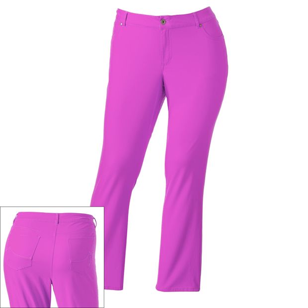 Plus size cheap colored jeans