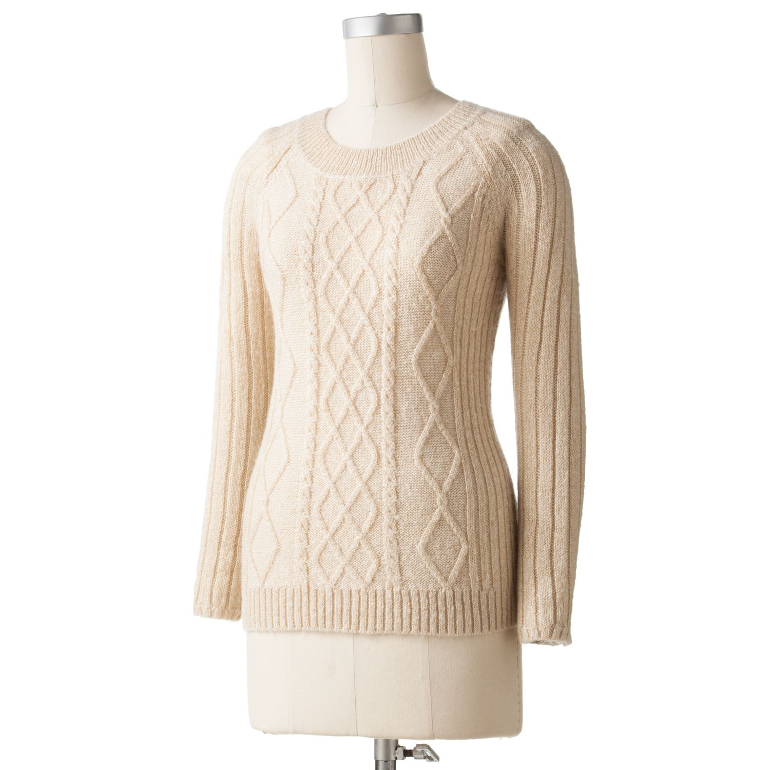 kohls womens cable knit sweater