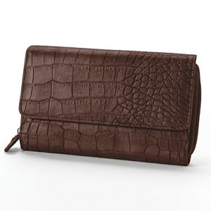 Croft & Barrow® Crocodile Organizer Clutch