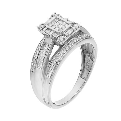 Diamond Engagement Ring in 10k White Gold (1/2 ct. T.W.)