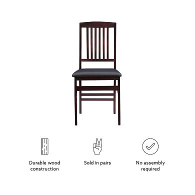 Linon Triena Mission-Back Folding Chair 2-pc. Set