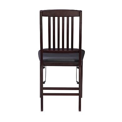 Linon Triena Mission-Back Folding Chair