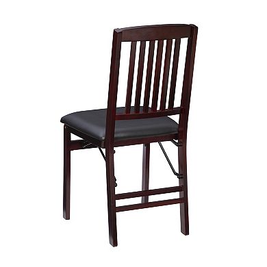 Linon Triena Mission-Back Folding Chair