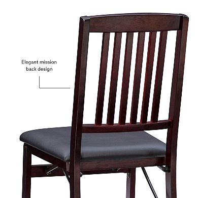 Linon Triena Mission-Back Folding Chair 2-pc. Set