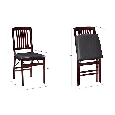 Linon Triena Mission-Back Folding Chair 2-pc. Set