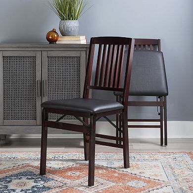Linon Triena Mission-Back Folding Chair 2-pc. Set
