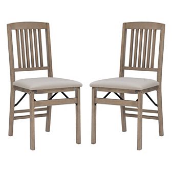 Linon Triena Mission-Back Folding Chair 2 pc Set