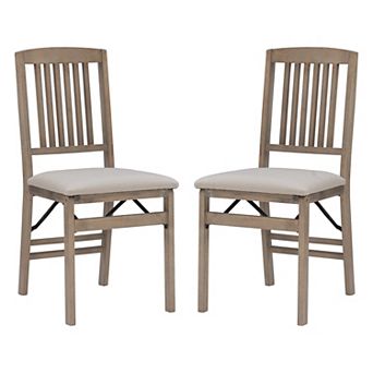 Linon Triena Mission-Back Folding Chair 2 pc Set