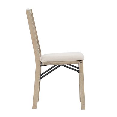 Linon Triena X-Back Folding Chair 2-piece Set