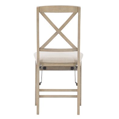 Linon Triena X-Back Folding Chair 2-piece Set