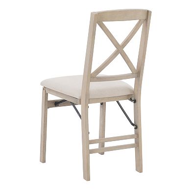 Linon Triena X-Back Folding Chair 2-piece Set