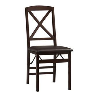 Linon Triena X-Back Folding Chair 2 pc Set