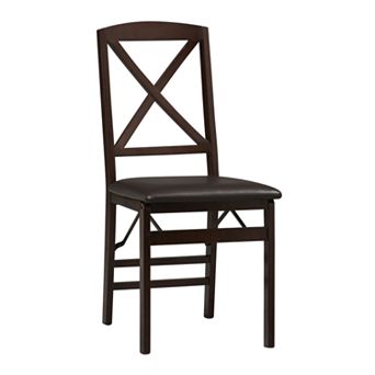 Linon Triena X-Back Folding Chair 2 pc Set